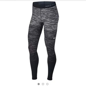 Grey/black nike hydrowarm tights size small